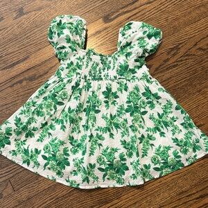 Janie and Jack Green Floral Dress